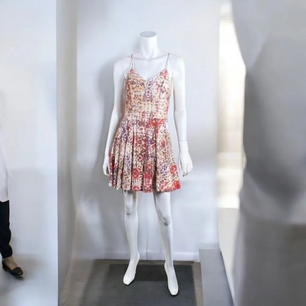 Lavender Brown Mini Fit and Flare Dress Multicolor, Size X-Small - Picture 3 of 16